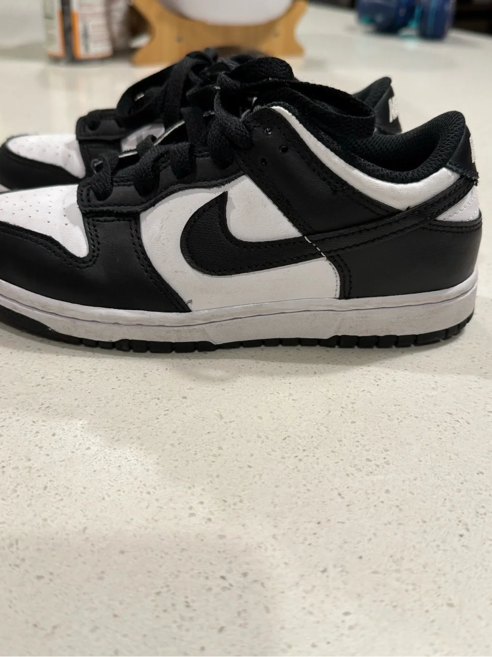 Nike Black and White Dunk Kids Low-Top Sneakers
